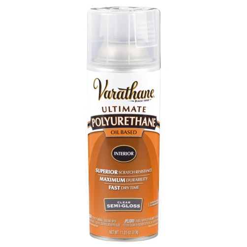 Rust-Oleum Varathane 6081 Interior Polyurethane Oil-Based Spray, Semi-Gloss Finish