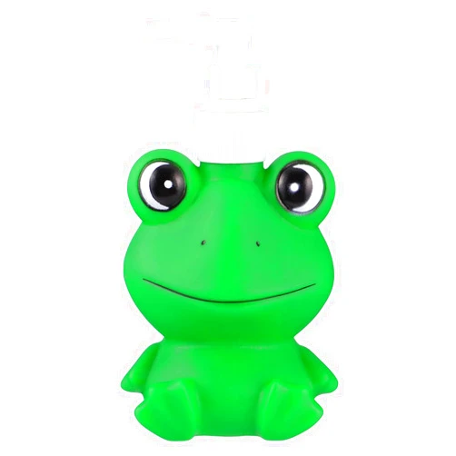Hemoton Cartoon Soap Dispenser, Soap Dispenser Cartoon Bottle Dispenser Empty Shampoo Bottles for Bathroom Home (Green Frog, 300ML)