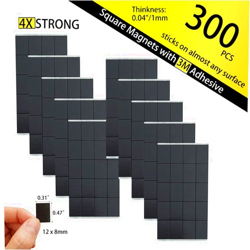 FCLUB Magnetic Tape for 0.5ml Watercolor Pans Mini Pans Magnets with 3M Strong Adhesive Backing DIY Art Projects -300 Pieces