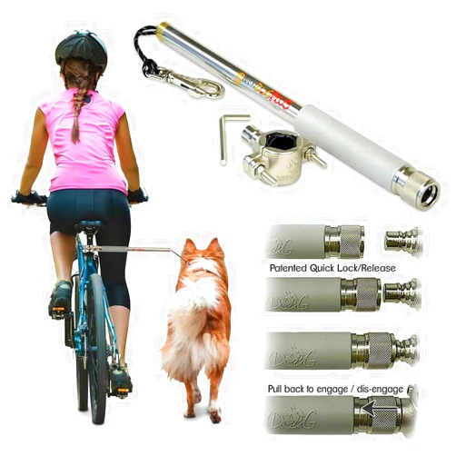 Walky Dog Leash Bike Attachment Plus Leash Hands Free Dog Bicycle Exerciser Leash 550-lbs Pull Strength Paracord Leash Military Grade
