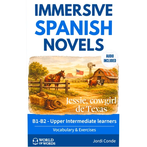 Jordi Conde JESSIE, COWGIRL DE TEXAS: A full-length Spanish novel (200 pages) with plenty of images and exercises for upper intermediate learners. 24 chapters + ... (World of Words - Spanish) (Spanish Edition)