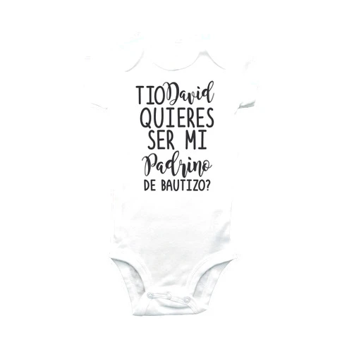 Creationz By Dyva Tio quieres ser mi padrino de Bautizo? -Quieren ser mis padrinos - baptism - proposal gift - proposal shirt - baby shirt - baptism shirt - Godfather - padrino proposal - godfather proposal -