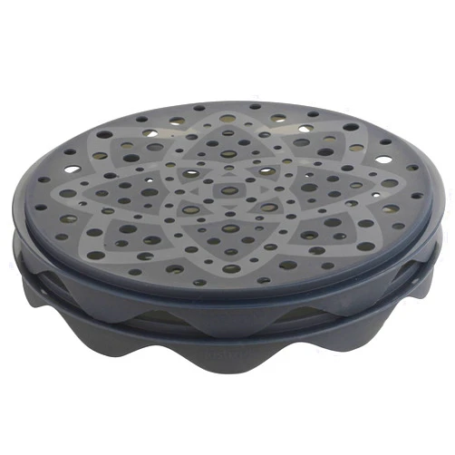 Mastrad Top Chips Maker - Mastrad Set of 2 Interlocking Silicone Chip Trays - Crisp Vegetables Fruits Without Fats and Oils - Microwave and Dishwasher Safe