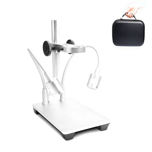 Cainda Aluminum Alloy Stand for USB/WiFi/LCD Digital Microscope Camera, Cainda Universal Metal Stand Holder (with Fill Light)