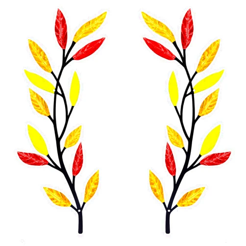 AHYS Metal Tree Leaf Wall Decor 2 PCS Rustic Vine Branch Leaf Wall Art for Living Room Bedroom Bathroom Decorations - Multi-color