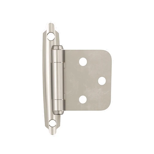 Amerock | Cabinet Hinge | Variable Overlay Hinge | Satin Nickel | 10 Pack | Self-Closing Hinge | Face Mount Hinge | Cabinet Door Hinge