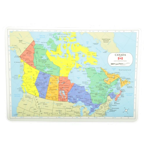 Painless Learning Canada Map Placemat, 12 x 17 1/2 inches