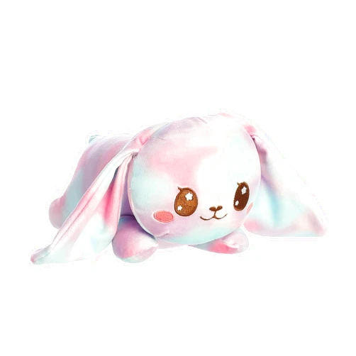 Aurora® Vibrant Spring Squishiverse™ Tie Dye Bunny Stuffed Animal - Decorative Charm - Endless Fun - Multicolor 8.5 Inches