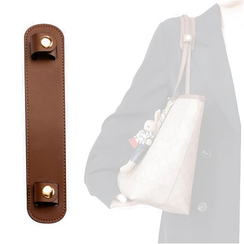 KIYOMIL Shoulder Strap Pad Replacement,Microfiber Leather Strap Pads Detachable Cover for Tote Bag(dark brown)