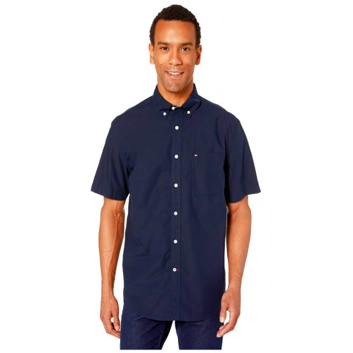 Tommy Hilfiger Men's Short Sleeve Casual Button Down Shirt in Classic Fit