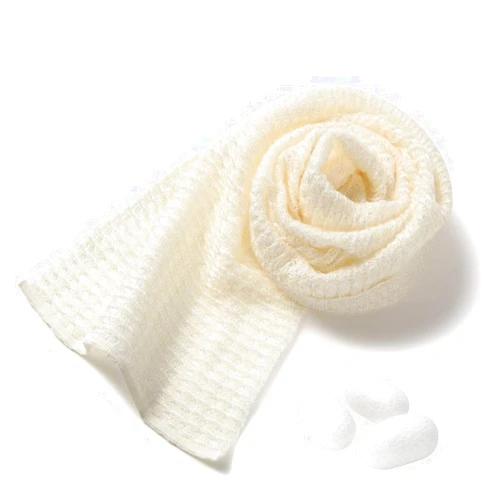 Terra Distribution Exfoliating Washcloth [Made in Japan] Shower Back Scrubber, Natural Loofah