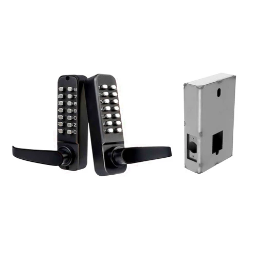 Casmer GB2020 Gate Lock Box and Double Keypad Mechanical Combination Lock Black