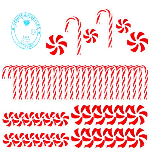 CCINEE 49 Pcs Christmas Candy Cane Hanging Ornaments Xmas Plastic Peppermint Candy Lollipop Tree Decorations with Ropes for Christmas Party Supplies Indoor Outdoor Decor(White and Red)
