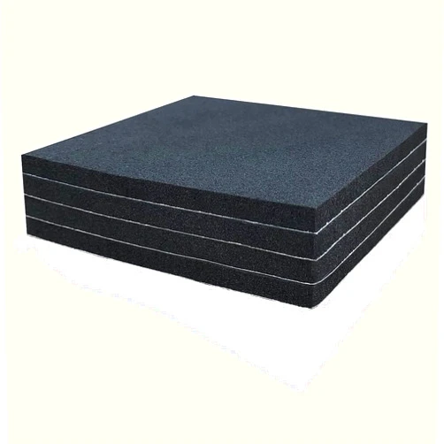TYESMER Rubber Adhesive Pads, 4 Pcs Closed Cell Foam Sheet Neoprene High Density Foam Anti Vibration Pads for Furniture Cars Speakers Black (6