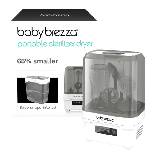 Baby Brezza Portable Baby Bottle Sterilizer Dryer for Travel - Mini Sterilizer Fits Bottles, Pump Parts and Accessories