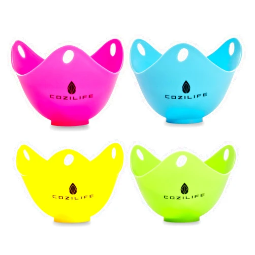 COZILIFE Egg Poacher – COZILIFE Silicone Egg Poaching Cups with Ring Standers, For Microwave or Stovetop Egg Cooking, Kraft Box Packing, BPA Free, Pack of 4