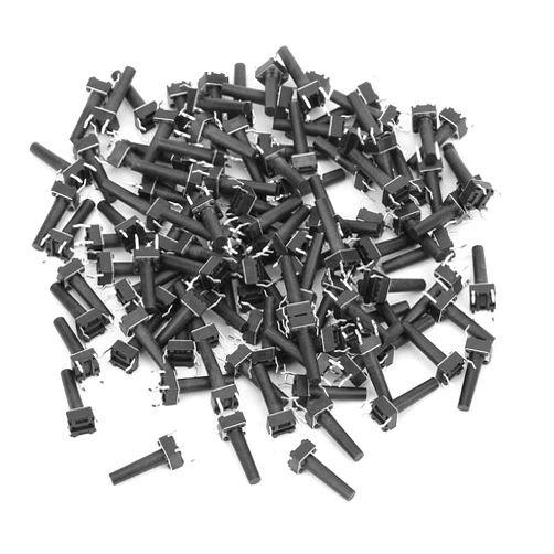Cyllde 100pcs Momentary Tactile Button Switch, DIP 6 X 6 X 17mm Pushbutton Switches Exquisite Craftsmanship , Suitable for Circuit Control