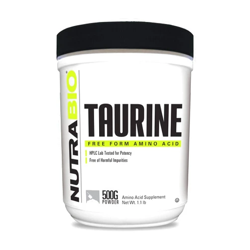 NutraBio Taurine Powder 500g | Pure Free-Form L-Taurine Amino Acid Supplement | Supports Cellular Health, Energy, and Wellness | Non-GMO, USP Grade