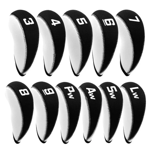 Montela golf Golf Iron Covers,Golf Iron Head Covers Neoprene Golf Iron Covers Set 11pcs/10pcs Golf Iron Headcovers,Golf Club Head Covers for Iron Club Fit All Brands Titleist,Callaway,Taylormade