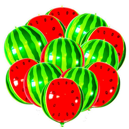 KatchOn Watermelon Balloons for Watermelon Party Supplies - Pack of 6 | Big 22 Inch Watermelon Balloons - Pack of 6 | One In A Melon Party Decorations | Fruit Balloons Watermelon Decorations for Baby Shower