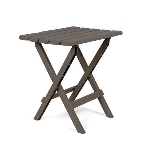 Camco 51885 Charcoal Large Adirondack Portable Outdoor Folding Side Table, Perfect for The Beach, Camping, Picnics, Cookouts & More, Weatherproof & Rust Resistant
