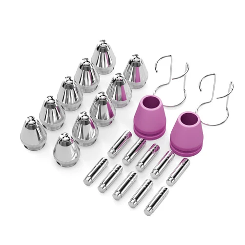 GZ GUOZHI 24PCS SG-55 AG-60 WSD-60 Plasma Cutter Cutting Torch Tip Nozzles Consumables Kit/10 x Electrodes 10 x .045“ Nozzle Tips 2 x Cups 2 x Brackets,Fit GZ GUOZHI CUT55HF and CUT 65HF
