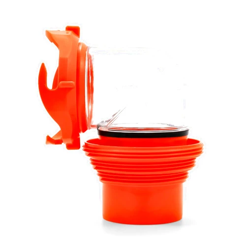 Camco RhinoFlex Clear RV Sewer Hose Elbow with 4-in-1 Adapter - Features a 360-Degree Fitting Rotation and Built-in Gasket for Odor-Tight Protection - Fits 4 Sizes of Dump Station Inlets (39736)