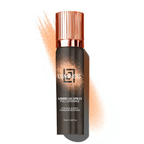 LUMINESS Spray Airbrush Foundation Makeup, Medium Shade 040 - Lightweight, Full Coverage Foundation for Face, Neck, & Body - Concealer for Seamless Blending, Natural-Looking Finish, 2.36 fl oz