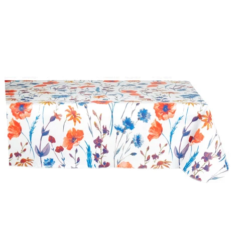 DII Vinyl Tabletop Collection Spring Garden, Multi-Use, Flannel Backed Tablecloth, Rectangle, 60x84