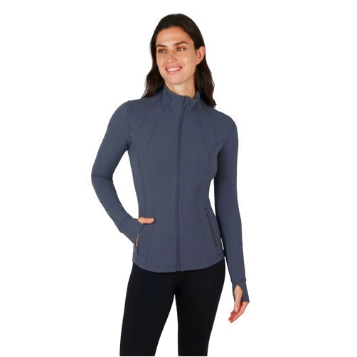 Yogalicious Womens Ultra Soft Lightweight Full Zip Yoga Jacket with Pockets