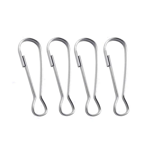 QLXHBOT Stainless Steel Lanyard Snap Spring Hooks 100pcs, Rust-Proof Lanyard Clasp Zipper J Clip for Key Chain ID Name Card Tag DIY Craft Badge Holder Keyring -1 Inch（25mm）304 Stainless Steel