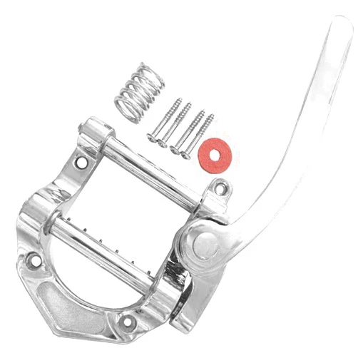 AYUBOUSA Guitar Vibrato Tailpiece Tremolo, Flat Top Body Tremolo Unit Vibrato Bridge for Tele, SG, LP, ETC Electric Guitars (Chrome)