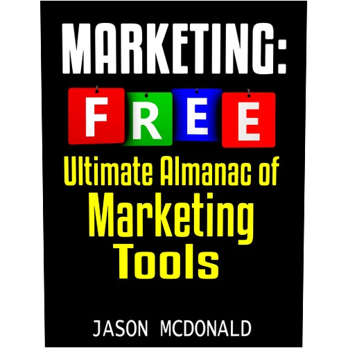 By Jason McDonald (Author) Format: Kindle Edition Marketing: Ultimate Almanac of Free Marketing Tools Apps Plugins Tutorials Videos Conferences Books Events Blogs News Sources and Every Other Resource ... - Social Media, SEO, & Online Ads Books)