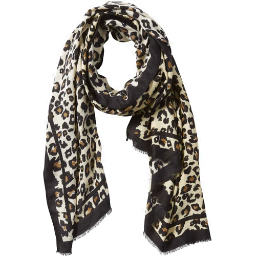 Hadley Wren womens Leopard ScarfCold Weather Scarf