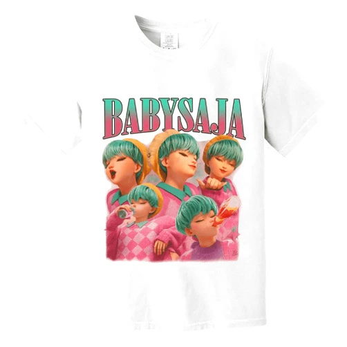 Custom Baby Saja T-Shirt Gift, Cute Pastel Anime Style Graphic Tee, Trending Gifts 2025 Black, White