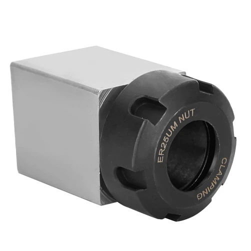 Fydun ER 25 Square Collet Chuck Block Holder High Strength Hard Steel for CNC Lathe Engraving Machine