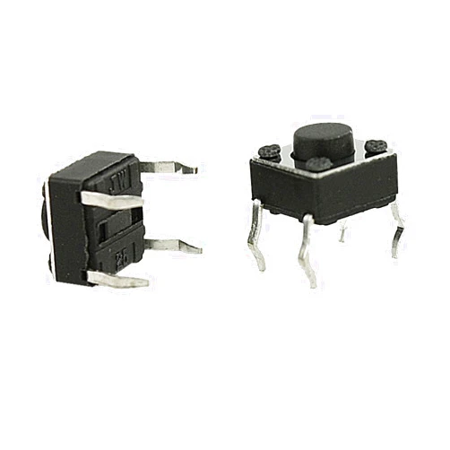 PPOZYLPC DIP Momentary Tactile Push Button Switch, 100pcs 6 x 6mm x 4.3mm PCB Panel