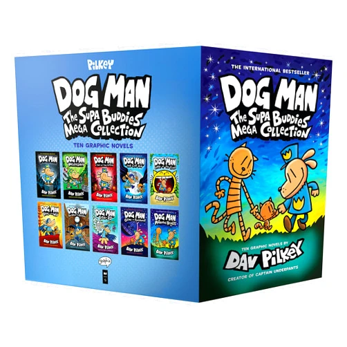 By Dav Pilkey (Author, Illustrator) Dog Man: The Supa Buddies Mega Collection: From the Creator of Captain Underpants (Dog Man #1-10 Box Set)