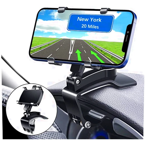 YAOKEEP Universal Car Phone Holder Mount,360 Degrees Rotation Dashboard Phone Holder [Upgrade Clip Never Fall],car Phone Mount for iPhone,Samsung,Google,Nokia,and 4 to 7