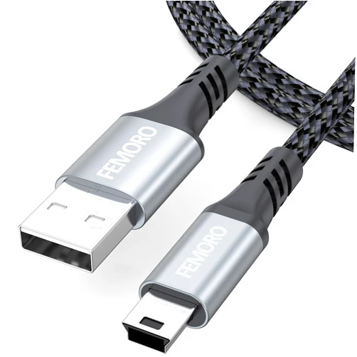 FEMORO Mini USB Cable 3ft, PS3 Controller Charger, USB Type A Mini B Cord for Garmin GPS Old Android TI84 Digital Camera PlayStation 3 Controller Gopro Hero 4 PS3