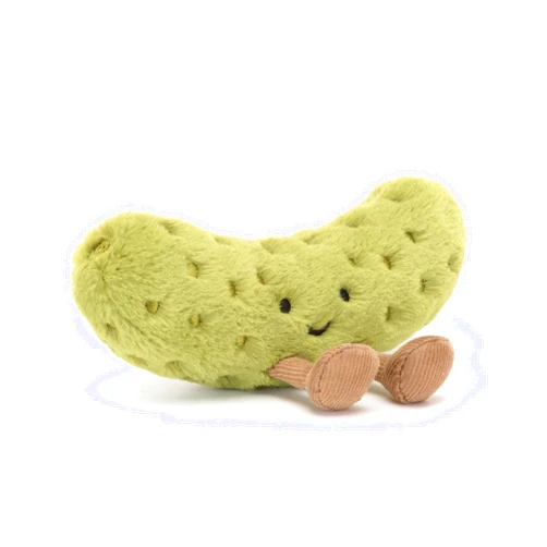 Jellycat Amuseables Pickle Stuffed Toy, 6 inches - Vegetable Plush - Fun Gift Idea