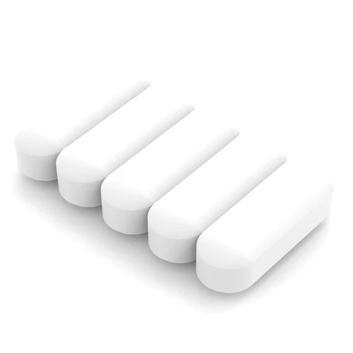 Labasics 5-Pack Stir Bar Set, 10 mm PTFE-Coated Magnetic Stirring Bars White Laboratory Stir Mixer for Stirrers, 5 PK