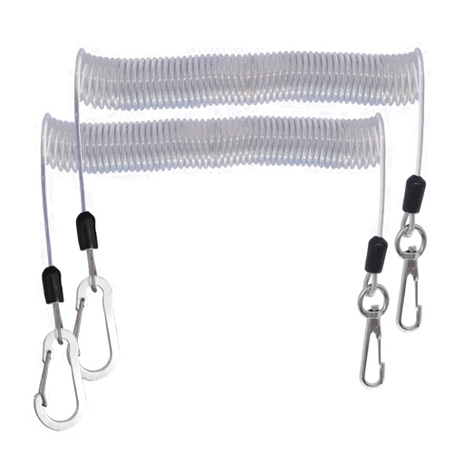 OXDFNZU Fishing Lanyard, Heavy Duty Coiled Lanyards Stainless Steel Wire Inside, Safety Rope Extension Cord Tether