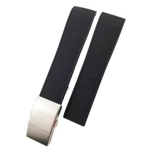 FNDWJ 19mm 20mm 21mm Rubber Silicone Watch Strap Waterproof Watchband，For Longines Master Conquest HydroConquest L3 Black Accessories