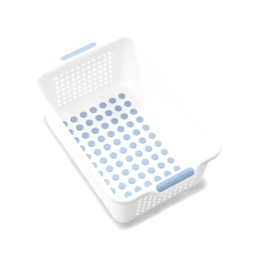 madesmart Classic Collection Storage Basket for Organizing Cabinet, Closet, Pantry, and More, Small, 12.10’’ L x 8.10’’ W x 4.00’’ H, White