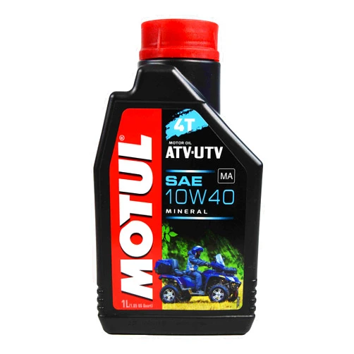 Motul 105878 4T 10W40 Motor Oil for 4 Stroke ATV/UTV Engines 1L/1.05 Quarts Can 10W-40 (1)