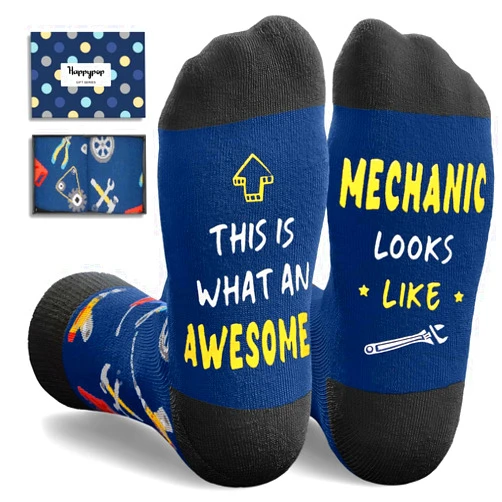 HAPPYPOP Gifts for Firefighter Cop Manager - Coach Accountant Pilot Socks, Mechanic Gifts