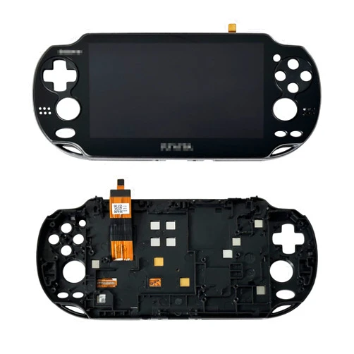 Rinbers® BLACK LCD Screen Display Touch Panel Glass Digitizer Assembly with Frame Combo Replacement for Playstation PS Vita 1000 1001 PSV PCH-1001 PCH-1101