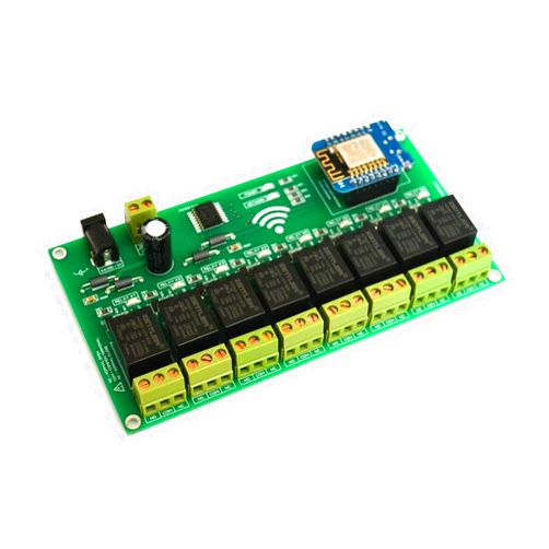 Krida WiFi 8 Channel Electromagnetic Relay ESP8266 Module Smart Home Controller Compatible with ESPHome Home Assistant