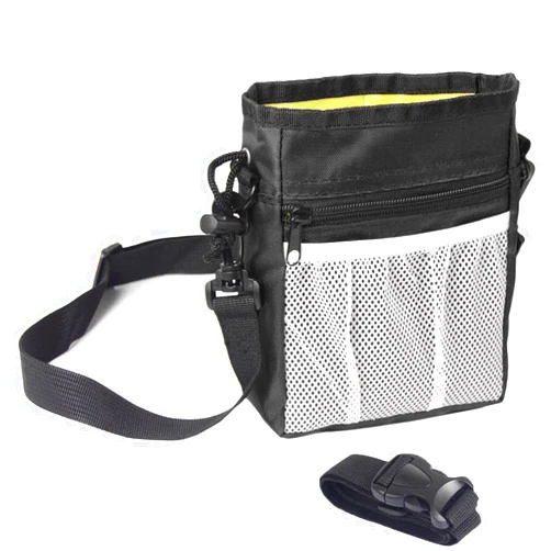 WFIST Dog Treat Pouch Dog, Training Treat Bag for Pet Small Medium Large Dogs with Waist Belt Shoulder Strap Poop Bag Dispenser Easily Carries Pet Toys, Black
